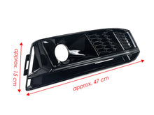 All Black Fog Light Grille Covers Left+Right Audi A4 B9 S-Line S4 2017-2019