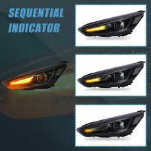 LED Headlights For 2015 2016-2018 Ford Focus Turn Signal W/Sequence Indicator