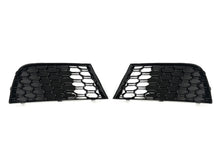 Pair Front Bumper Fog Light Grilles Honeycomb Audi A3 S-Line / S3 2017-2020