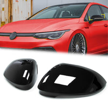 Gloss Black Mirror Covers Caps for VW Golf Mk8 2022-2025