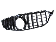 Gloss Black GT Front Grille For Mercedes-Benz W205/C205 Sedan & Coupe 2015–2018 (No Camera)