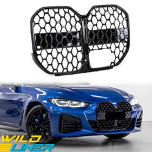 For 2022-2025 BMW G26 4-Door Gran Coupe Black Diamond Front Bumper Kidney Grille