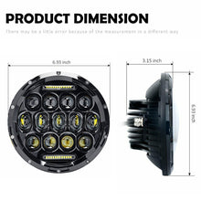Pair 7'' Inch Round LED Headlights Hi/Lo Sealed Beam DRL Headlamps For Nissan Patrol GQ