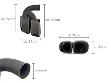 Square Twin Exhaust Tips for Porsche 958.1 Cayenne 92A V6 2011-2014 et214