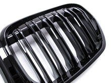 Gloss Black Dual Slats Front Kidney Grille Grill for BMW X1 F48 LCI 2020-2022 fg118