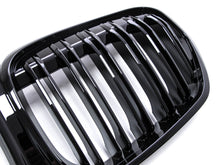 Gloss Black Dual Slats Front Kidney Grille Grill for BMW X1 F48 LCI 2020-2022 fg118