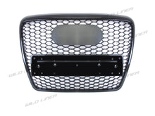 RS6 Style Honeycomb Front Grille Grill Glossy Black For Audi A6 C6 2004-2011 fg221