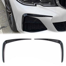 Glossy Black Front Splitter Fog Light Canards for BMW 3 Series G20 M340i 2019-2022