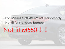For 2017-2023 BMW G30 5 Series 540i M-Sport Gloss Black Rear Diffuser M5 Style w/ Twin Exhaust Tips