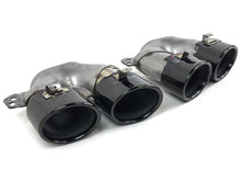 C43 AMG Style Gloss Black Twin Round Exhaust Tips Fit Mercedes C-Class W206 Sedan AMG Bumper 2022-2025