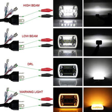 2pcs 7x6'' 5x7'' LED Headlights Hi/Lo Beam Halo DRL For Holden Rodeo 1998-2003