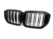 For 2024 2025+ BMW X5 G05 LCI Gloss Black M-Style Front Kidney Grille Dual Slats