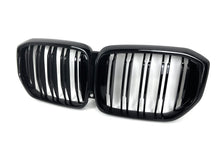 For 2024 2025+ BMW X5 G05 LCI Gloss Black M-Style Front Kidney Grille Dual Slats