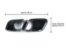 C63 Style Gloss Black Rear Diffuser + Chrome Tips For Mercedes W205 C250 C300 C43 AMG Sedan 2015-2021