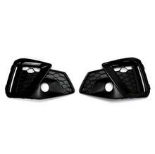 Pair Front Bumper Fog Light Grille Bezels For Audi A4 S4 S-Line 2020-2024
