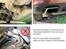 Pair Exhaust Tips Black For Porsche Cayenne V6 V8 2011-2014 Short Pipe