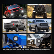 Pair 4.8" LED Round OffRoad Driving Spot Pods Flush Mount Fog Reverse Truck 4WD 12V