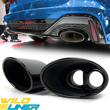 Upgrade Twin Exhaust Muffler Tips For Audi S3 S4 S5 S6 RS Look Gloss Black