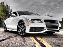 For 2012-2015 Audi A7 S-Line S7 Honeycomb Front Bumper Fog Light Grille Cover Black/Chrome