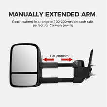 2x L+R Extendable Towing Mirrors Manual for Nissan Patrol GU Y61 1997-2016