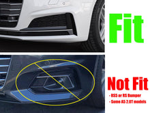 Black+Chrome Fog Light Grille Bezels For Audi A5 S-Line S5 2018 2019