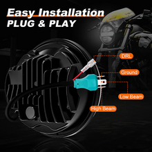 5.75 inch LED Headlight with Turn Signal & DRL for Harley Davidson Indian Motorcycles