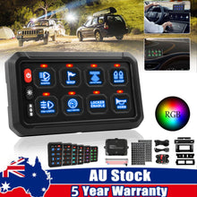 8 Gang Switch Panel LED Light Relay Circuit Control Box Car Boat Marine 12V 24V