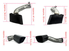 Gloss Black Exhaust Tips Tail Pipe fit for BMW X5 F15 35i M -Sport 2014-2018