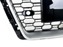 RS4 Style Honeycomb Front Grille Chrome Frame For Audi A4 B9 S4 2017–2019