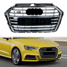 Chrome S3 Style Front Grille For Audi A3 S3 8V 2017–2020 Front Bumper Grill