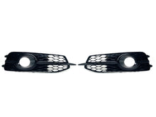 All Black Fog Light Grille Covers Left+Right Audi A6 C7 S-Line S6 2012-2015