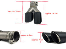 Universal Oval AMG Matte Carbon Fiber Exhaust Tips Upgrade - Inlet 63mm