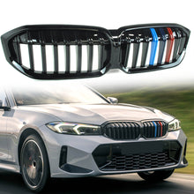 For 2023 2024+ BMW G20 M340I Gloss Black Front Bumper Kidney Grille M-Color Grill