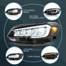 LED Reflector Headlights w/ Sequential Indicators for 2015–2021 Subaru WRX / WRX STI Left + Right