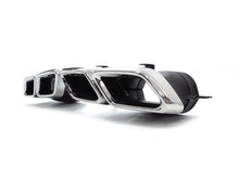 Black Rear Diffuser + Chrome Tips For Mercedes-Benz C-Class W205 S205 C300 NON-AMG 2015-2021