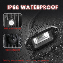 Pair 4.3" Flush Mount LED Work Light Bar Flood Driving Fog Backup Reverse Bumper 4WD