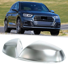 For 2018-2023 Audi Q5 SQ5 Q7 Matte Chrome Side Mirror Caps w/ Lane Assist