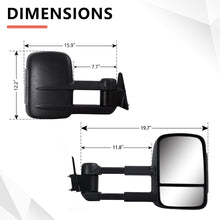 2x L+R Towing Mirrors Power Glass fit 1990-1998 Toyota Land Cruiser 80 Series Black