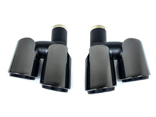S4 Style Black Exhaust Tips Tail Pipes for 2010-2013 Porsche Panamera 970
