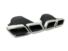 Black Rear Diffuser & Chrome Exhaust Tips for Mercedes W213 S213 AMG Bumper 2017-2020 di209