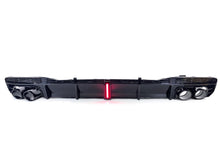Gloss Black Rear Diffuser w/ Light + Exhaust Tips for Audi A7 C8 S-line S7 2019-2023
