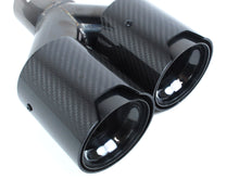 Dual Carbon Fiber Exhaust Twin End Tips Tail Pipe Pair for BMW 63mm in 101MM out