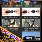 Pair 3FT LED Whip Chasing Antenas Light RGB W/ Remote For ATV Polaris UTV Buggy