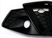 Pair Front Bumper Fog Light Grille Bezels For Audi A4 S4 S-Line 2020-2024