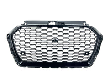 RS3 Style Badgeless Front Grille Black Honeycomb For Audi A3 S3 8V 2017–2020