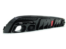 Rear Diffuser w/ LED Brake Light + Exhaust Tips For Mercedes W205 Sedan AMG Bumper 2015-2020