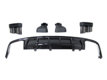 Glossy Black Rear Diffuser + Exhaust Tips for Audi A6 C8 S6 Sline 2019-2023 di92