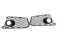 Pair Front Bumper Honeycomb Fog Light Grilles Audi RS6 2014-2018