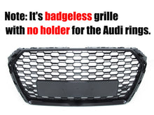 RS4 Style Honeycomb Front Grille Badgeless For Audi A4 S4 B9 2017–2019