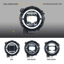 Full LED Headlights with Animated DRL for Jeep Wrangler JL & Gladiator 2018–2024